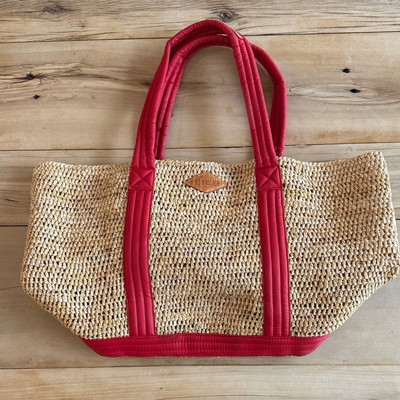 MZ Wallace Handbags - Red and Tan Woven Tote Bag